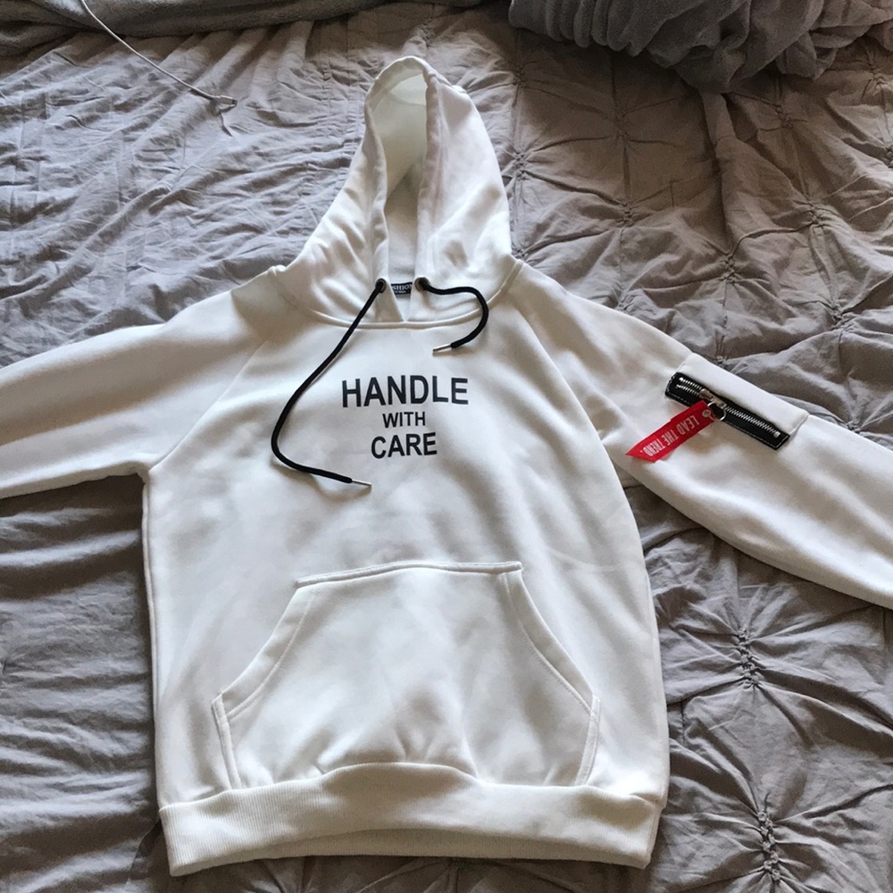 White fashion sweater